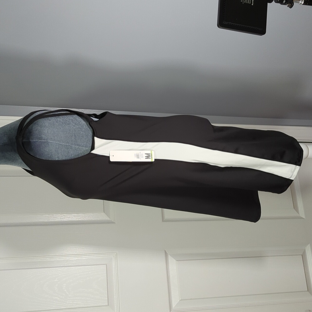 Nicole Miller Sport Black & White Athletic Dress With Shelf Bra - Picture 3 of 13